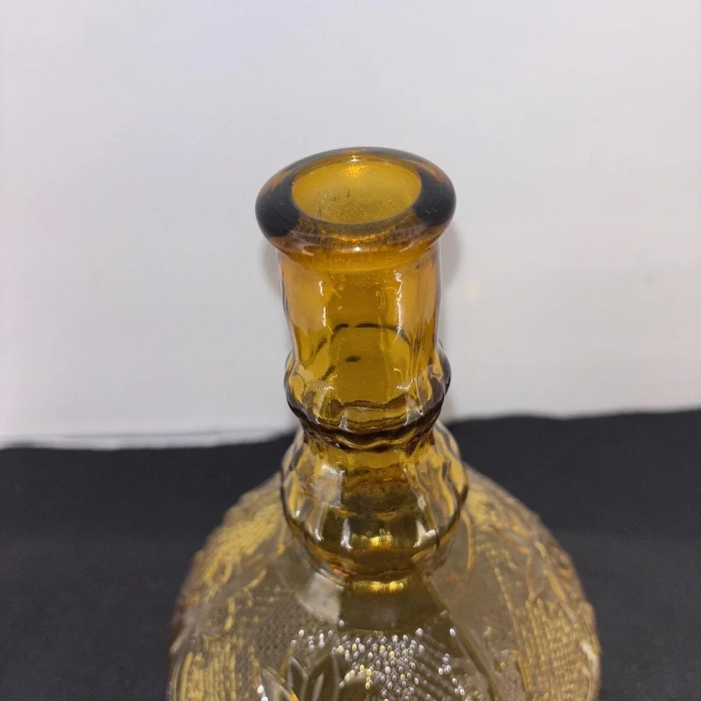 Vintage Indiana SANDWICH Glass Amber Tiara Decanter Replacement Christmas